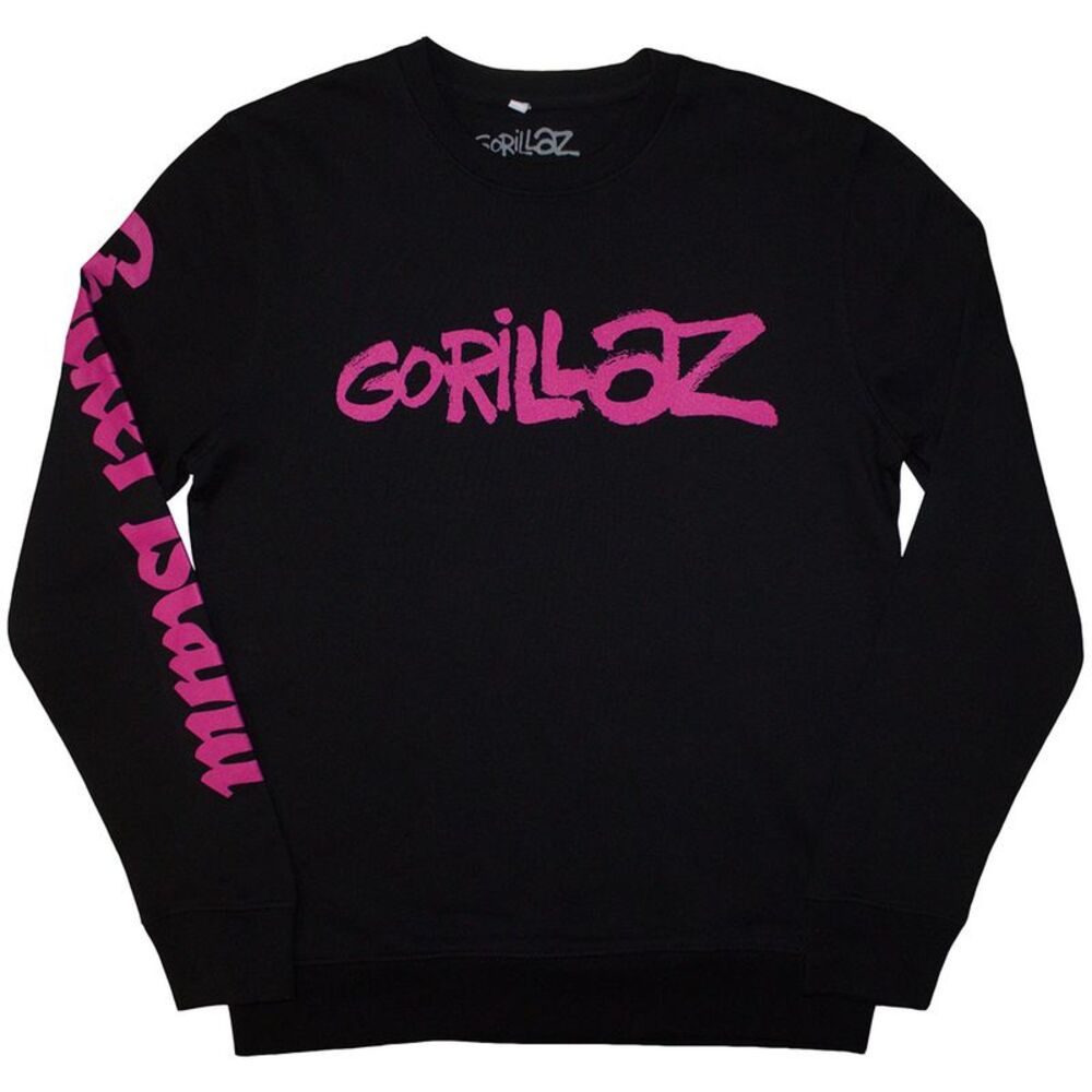 Gorillaz Unisex Adult Craker Island Pazuzu Spiral Back & Sleeve Print Sweatshirt